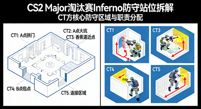 CS2 Major淘汰赛Inferno防守站位拆解战术焦点图